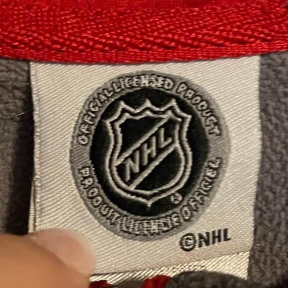 Detroit Red Wings NHL 1/4 Zip Pullover Sweatshirt Men's 2XL Gray Red Trim - Picture 4 of 5